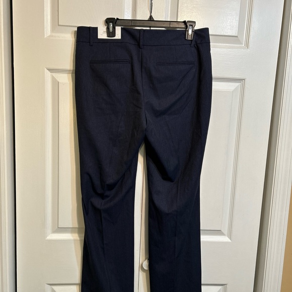 NWT Ann Taylor Factory Signature Pants Trouser Size 12 Straight Blue Flat Front - Picture 6 of 12